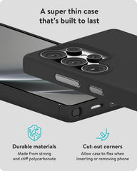 Mous for Samsung Galaxy S25 Ultra Case Slim MagSafe Compatible - Super Thin 2.0 - Magnetic Phone Cover - Black