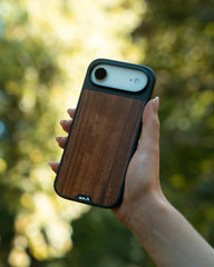Mous for iPhone Air Limitless Walnut Case, Compatible with MagSafe, Full Camera Protection, Shockproof, Brown