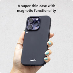 Mous for iPhone 15 Pro Case MagSafe Compatible - Super Thin Magnetic Phone Cover - Black