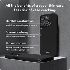 Mous for iPhone 15 Pro Case MagSafe Compatible - Super Thin Magnetic Phone Cover - Black