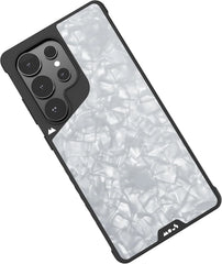 Mous for Samsung Galaxy S25 Ultra Case MagSafe Compatible - Limitless White Acetate - Shockproof
