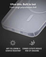 Mous for Google Pixel 10/10 Pro Super Thin Clear Case, Compatible with MagSafe - Grey Tint