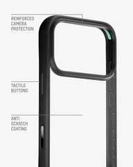 Mous for iPhone 17 Pro Clear Case, Camera Control Cover, Anti-Yellowing Shockproof Cover
