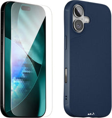 Mous for iPhone 17 Case and Ceramic Screen Protector, Marine Blue
