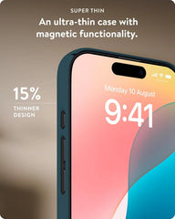 Mous for iPhone 16 Plus Case Slim MagSafe Compatible - Super Thin Navy Blue