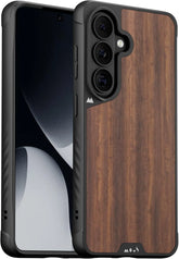 Mous for Samsung Galaxy S25 Case MagSafe Compatible - Limitless 6.0 - Walnut - Protective Shockproof Phone Cover