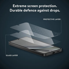 Mous - Screen Protector for Galaxy S25 Plus - 9H Hardness Tempered Glass - 2 Pack - Scratch Resistant and Shatterproof