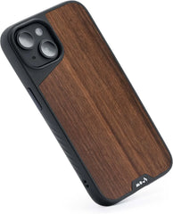 Mous - Protective Case for iPhone 14 - Walnut - Limitless 5.0 - Fully MagSafe Compatible - Wood iPhone 14 Case Shockproof
