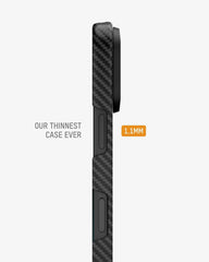 Mous for iPhone 17 Pro Max Super Thin Case, Compatible with MagSafe, Aramid Fibre, Black