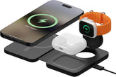 Mous - 3 in 1 Wireless Charger - Travel Charger MagSafe Compatible for iPhone 17/16/15/14/13, Pixel 10, Apple Watch and AirPods