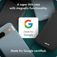 Mous for Google Pixel 8a Case MagSafe Compatible - Super Thin Magnetic Phone Cover - Blue