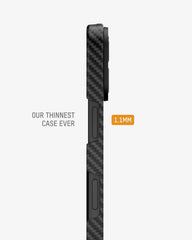 Mous for iPhone 17 Super Thin Case, Compatible with MagSafe, Aramid Fibre, Black