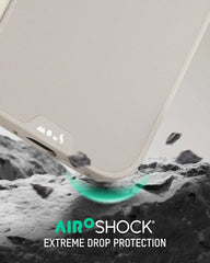 Mous for iPhone 17 Case and 2 Pack Anti-Blue Light Screen Protector, Stone