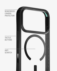 Mous for iPhone 17 Pro Clear Case, Camera Control Cover, Magsafe Compatible, Anti-Yellowing Cover