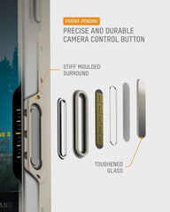 Mous for iPhone 17 Case and 2 Pack Anti-Blue Light Screen Protector, Stone
