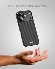 Mous for iPhone 17 Pro Max Super Thin Case, Compatible with MagSafe, Aramid Fibre, Black