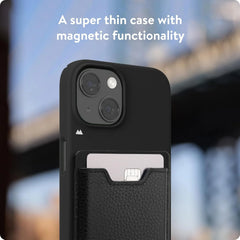 Mous for iPhone 15 Plus Case MagSafe Compatible - Super Thin Magnetic Phone Cover - Black