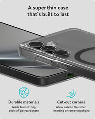 Mous for Samsung Galaxy S25 Case Clear MagSafe Compatible - Super Thin 2.0 - Transparent Slim Magnetic Phone Cover