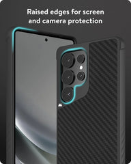 Mous for Samsung Galaxy S25 Ultra Case MagSafe Compatible - Limitless 6.0 - Carbon Fibre - Protective Shockproof Phone Cover