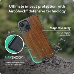 Mous - Protective Case for iPhone 13 - Limitless 4.0 - Walnut - Fully Compatible with Apple's MagSafe
