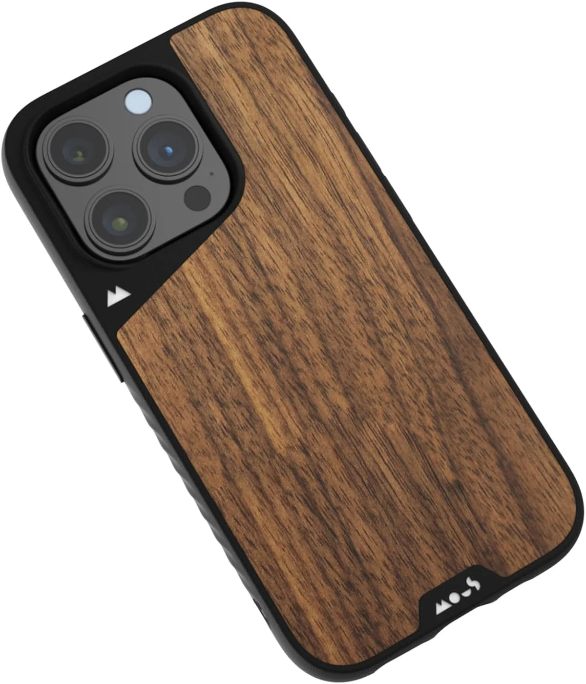 Mous Case for iPhone 15 Pro MagSafe Compatible - Limitless 5.0 - Walnut - Protective iPhone 15 Pro Case - Shockproof Phone Cover