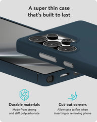 Mous for Samsung Galaxy S25 Ultra Case Slim MagSafe Compatible - Super Thin 2.0 - Magnetic Phone Cover - Navy Blue