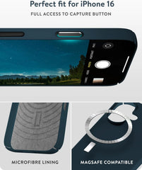 Mous for iPhone 16 Plus Case Slim MagSafe Compatible - Super Thin Navy Blue