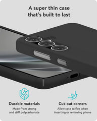 Mous for Samsung Galaxy S25 Plus Case Slim MagSafe Compatible - Super Thin Black
