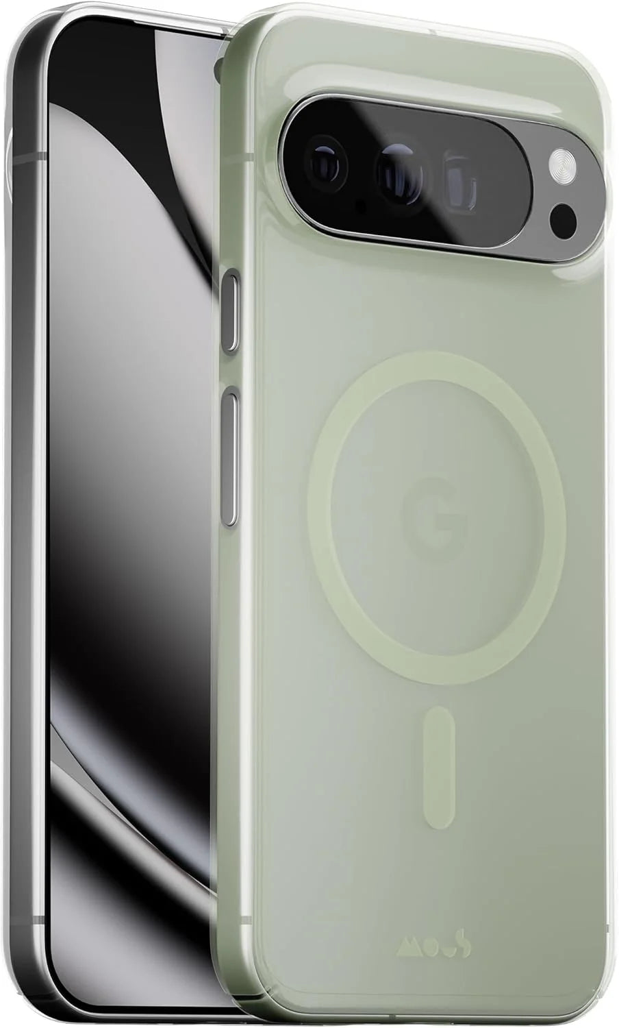 Mous for Google Pixel 10 Pro XL Super Thin Clear Case, MagSafe Compatible - Green Tint
