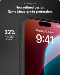 Mous for iPhone 16 Pro Clear Case MagSafe Compatible - Clarity - Shockproof & Scratch Resistant