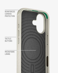 Mous for iPhone 17 Case and 2 Pack Anti-Blue Light Screen Protector, Stone