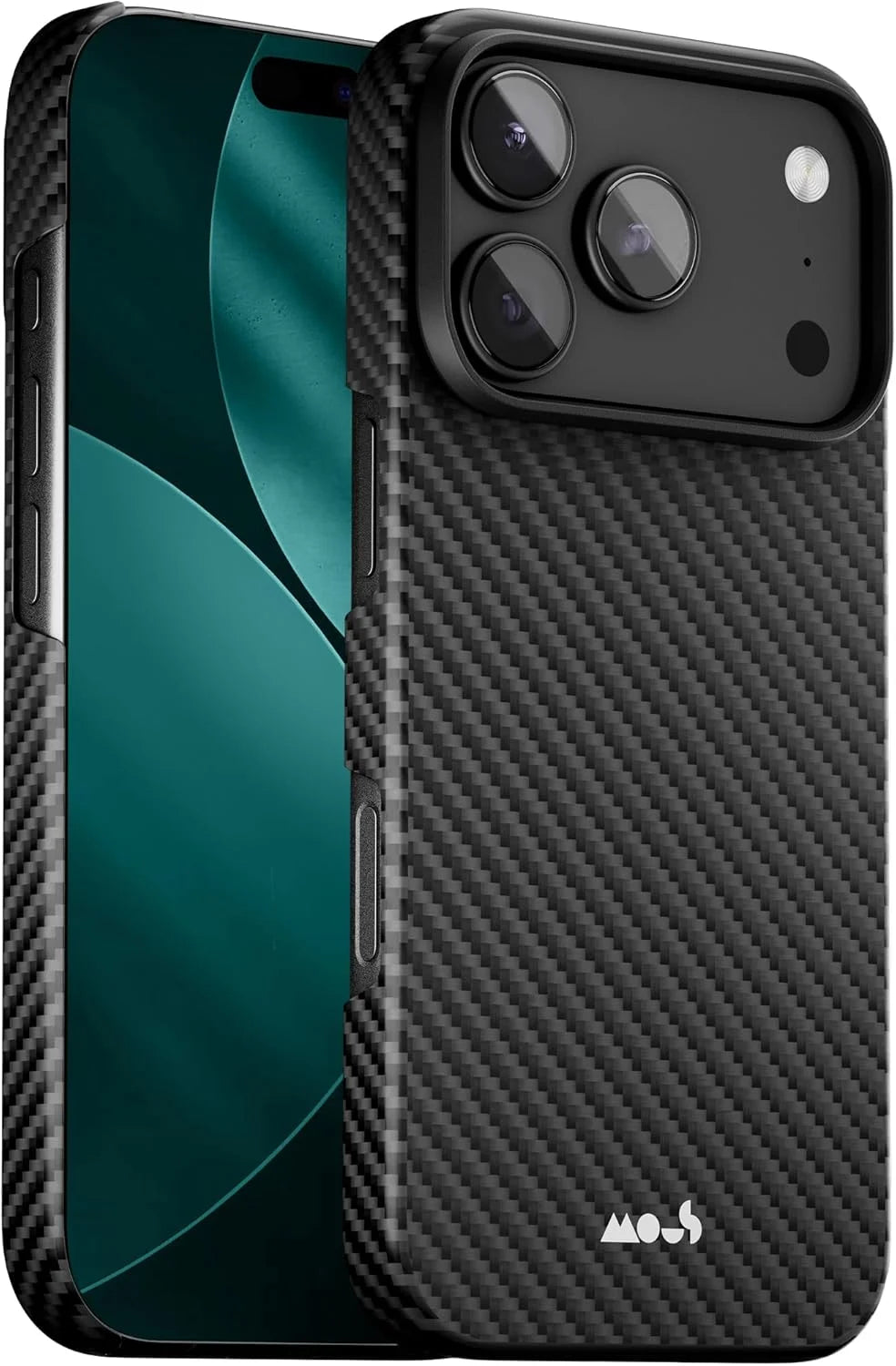Mous for iPhone 17 Pro Super Thin Case, Compatible with MagSafe, Aramid Fibre, Black