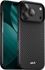 Mous for iPhone 17 Pro Max Super Thin Case, Compatible with MagSafe, Aramid Fibre, Black