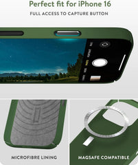 Mous for iPhone 16 Pro Max Case Slim MagSafe Compatible - Super Thin Forrest Green