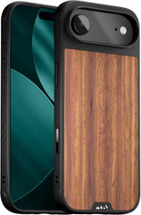 Mous for iPhone Air Limitless Walnut Case, Compatible with MagSafe, Full Camera Protection, Shockproof, Brown