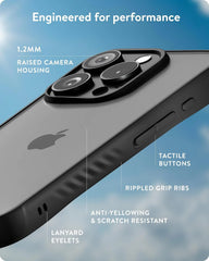 Mous for iPhone 16 Pro Max Clear Case with Camera Control Button - Clarity - Scratch Resistant