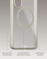 Mous for Samsung Galaxy S26 Ultra Case – Clarity Sand Case, Magsafe Compatible, Transparent