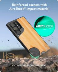 Mous for Samsung Galaxy S25 Ultra Case MagSafe Compatible - Limitless 6.0 - Bamboo - Protective Shockproof Phone Cover