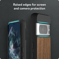 Mous for Google Pixel 8 Pro Case MagSafe Compatible - Limitless 5.0 - Walnut - Protective Pixel 8 Pro Case - Shockproof Phone Cover