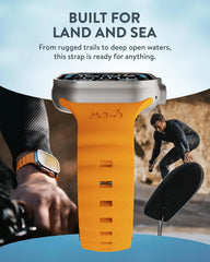 Mous Active Apple Watch Strap Compatible with Apple Watch Straps 42mm 44mm 45mm 46mm 49mm, Orange
