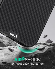 Mous for iPhone Air Carbon Fibre Case with Privacy Screen Protector and MagSafe Card Holder