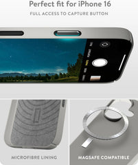 Mous for iPhone 16 Plus Case Slim MagSafe Compatible - Super Thin Stone