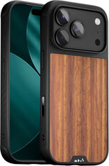 Mous for iPhone 17 Pro Max Limitless Walnut Case, Compatible with MagSafe, Full Camera Protection, Shockproof, Brown