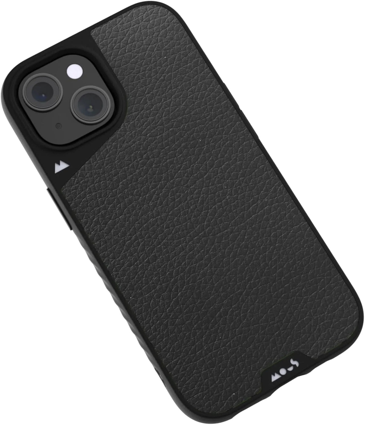 Mous for iPhone 15 Plus Case MagSafe Compatible - Limitless 5.0 - Black Leather - Protective iPhone 15 Plus Case - Shockproof Phone Cover | Mous for iPhone 15 Plus Case MagSafe Compatible - Limitless 5.0 - Black Leather - Protective iPhone 15 Plus Case