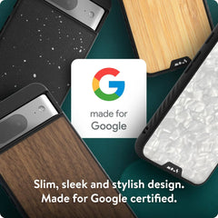 Mous for Google Pixel 8 Case MagSafe Compatible - Limitless 5.0 - Speckled Black Fabric - Protective Pixel 8 Case - Shockproof Phone Cover