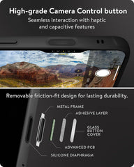 Mous for iPhone 16 Pro Max Clear Case with Camera Control Button, MagSafe Compatible - Clarity