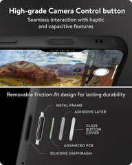 Mous for iPhone 16 Pro Max Case MagSafe Compatible with Camera Control, Limitless Black Leather
