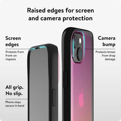 Mous Case for iPhone 15 Plus MagSafe Compatible Clear - Clarity 2.0 - Iridescent - Protective iPhone 15 Plus Case - Scratch Resistant Crystal Clear & Slim Design - Shockproof Phone Cover