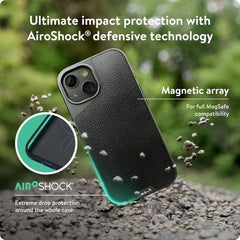 Mous - Protective iPhone 13 Leather Case - Limitless 4.0 - Black Leather - Fully Compatible with Apple's MagSafe