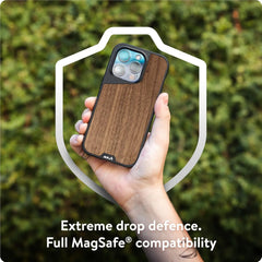 Mous - Protective Case for iPhone 14 - Walnut - Limitless 5.0 - Fully MagSafe Compatible - Wood iPhone 14 Case Shockproof